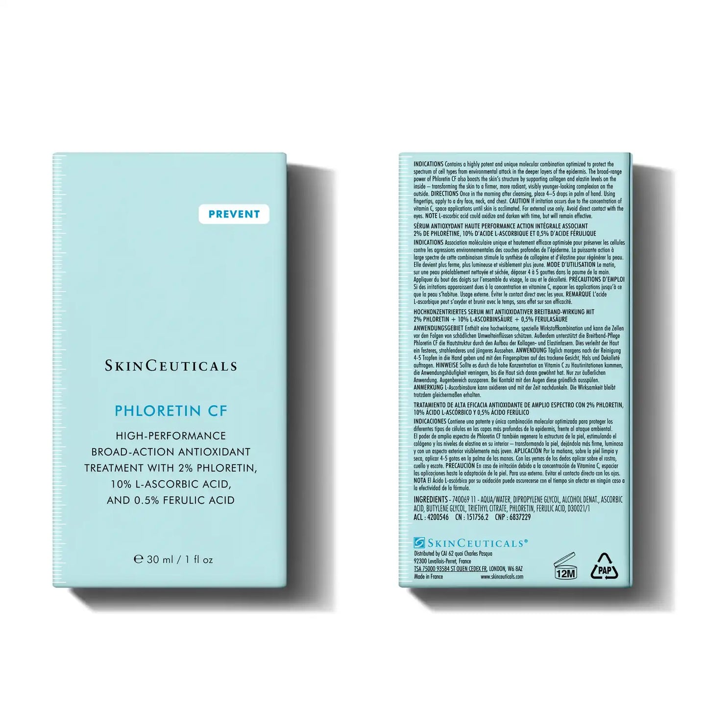 SkinCeuticals Phloretin CF Serum, Pakker - set på Gladhud.nu